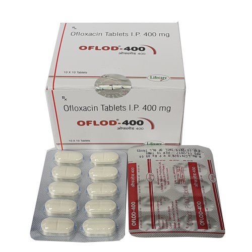 Product Name: Oflod 400, Compositions of Oflod 400 are Ofloxacin Tablets IP 400mg - Lifecare Neuro Products Ltd.