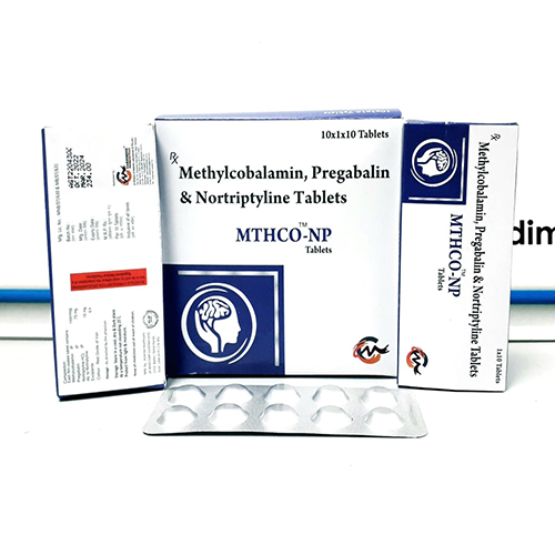 Product Name: Mthco NP, Compositions of Mthco NP are Methylcobalamin,Pregabalin & Nortriptyline Tablets - Cardimind Pharmaceuticals