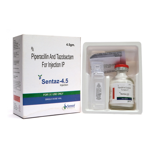 Product Name: Sentaz, Compositions of Sentaz are Piperacillin and Tazobactam for Injection IP - Senen Biotech