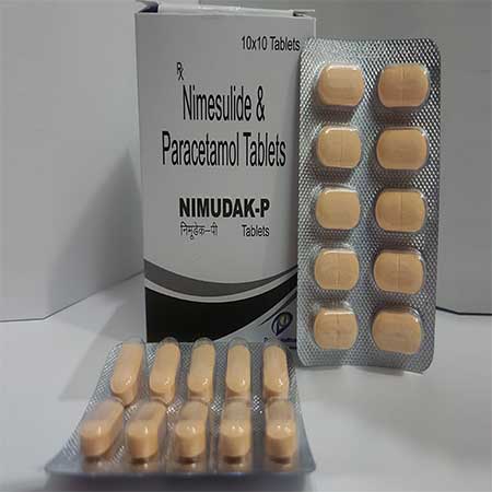 Product Name: Nimudak P, Compositions of Nimudak P are Nimesulide & Paracetamol Tablets - Dakgaur Healthcare