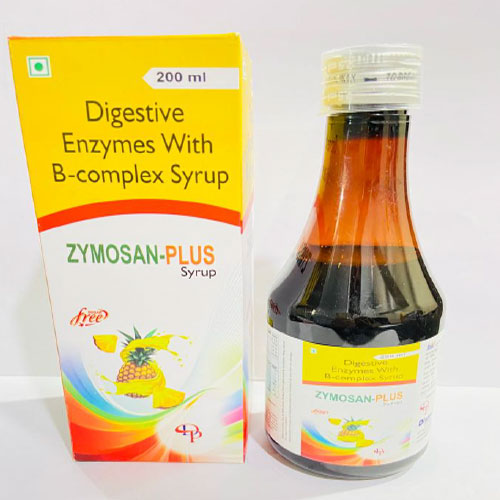 Product Name: Zymosan Plus, Compositions of Zymosan Plus are Digestive Enzymes with B- Complex Syrup - Disan Pharma