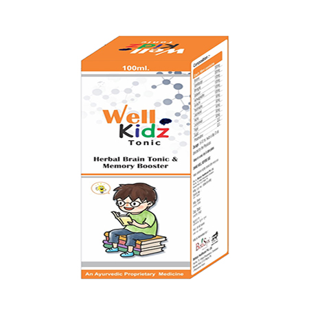 Product Name: Well Kidz, Compositions of Well Kidz are Herbal Brain Tonic and Memory Booster - Betasys Healthcare Pvt Ltd