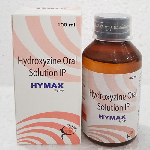 Product Name: HYMAX, Compositions of HYMAX are Hydroxyzine Oral Solution IP - Biomax Biotechnics Pvt. Ltd