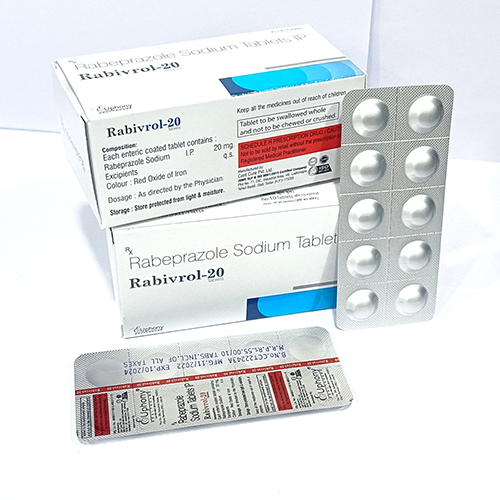 Product Name: Rebivrol 20, Compositions of Rebivrol 20 are Rabeprazole Sodium Tablets - Euphony Healthcare
