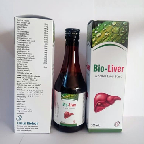 Product Name: Bio liver, Compositions of Bio liver are A herbal Liver Tonic - Elisun Biotech