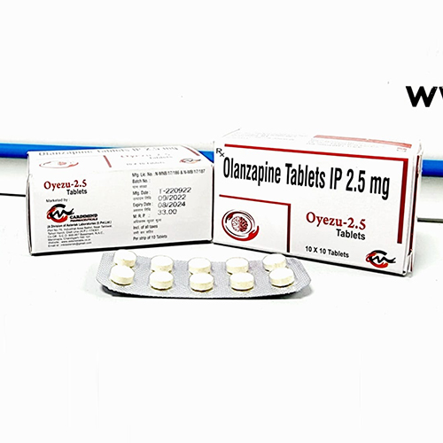 Product Name: Oyezu , Compositions of Olanzapine Tablets IP 2.5 mg are Olanzapine Tablets IP 2.5 mg - Cardimind Pharmaceuticals