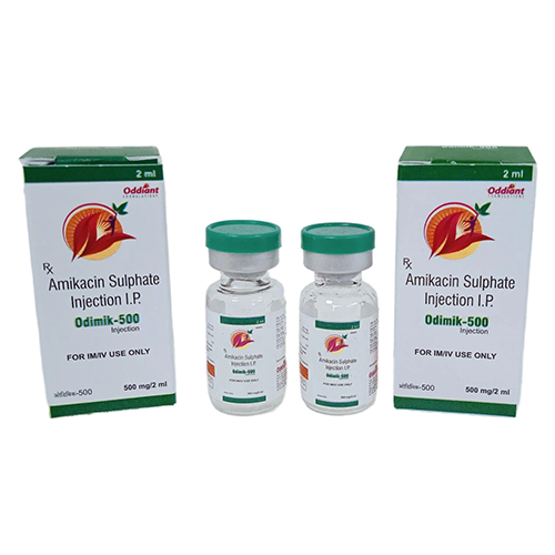 Product Name: Odimik500, Compositions of Odimik500 are Amikacin Sulphate Injection I.P - Oddiant Formulations