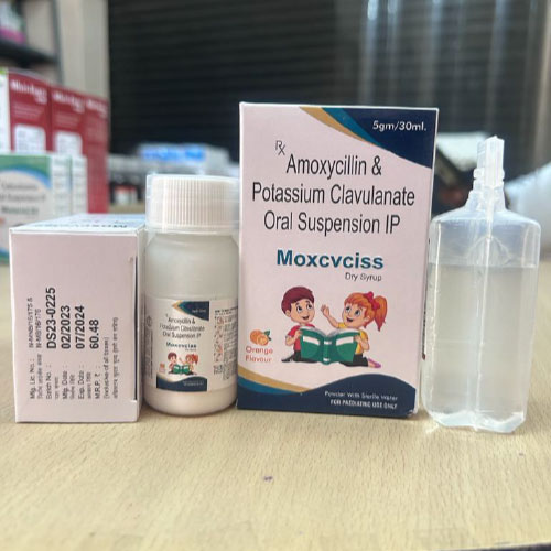 Product Name: Moxcvciss, Compositions of Moxcvciss are Amoxycillin and Potassium Clavulanate  Oral Suspension IP - Medicure LifeSciences