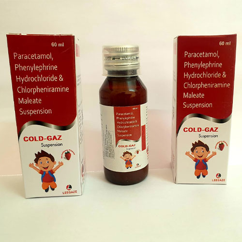 Product Name: Cold Gaz, Compositions of Cold Gaz are Paracetamol phenylephrine Hydrochloride 7 chlorpheniramine Maleate - Leegaze Pharmaceuticals Private Limited