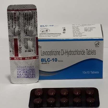 Product Name: BLC 10, Compositions of BLC 10 are Levocetirizine Di-Hydrochloride Tablets - Biotanic Pharmaceuticals