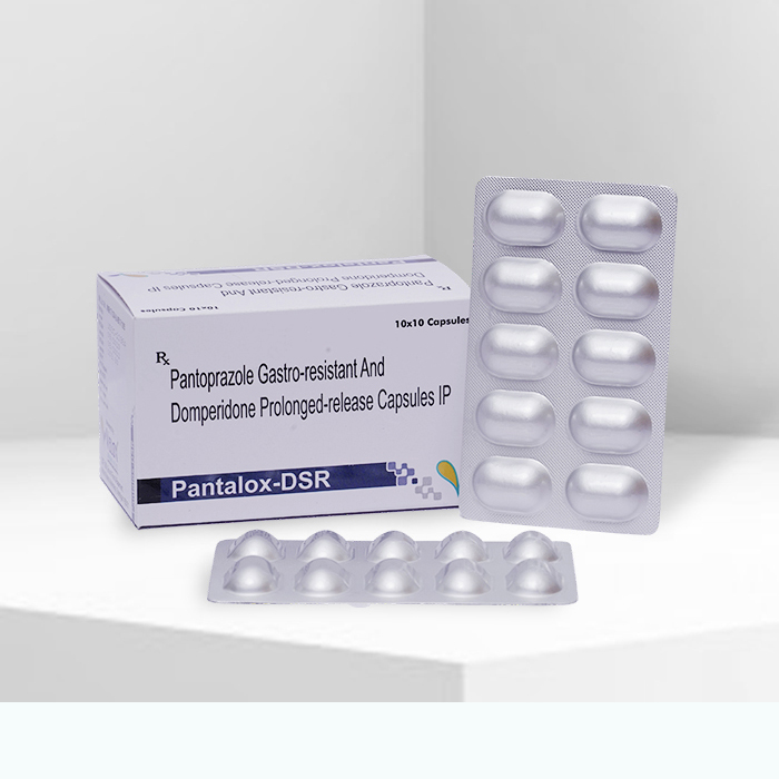 Product Name: Pantalox IV DSR, Compositions of Pantalox IV DSR are Pantaprazole Gastro-Resistant and Domperidone Prolonged Realease Capsules IP - Velox Biologics Private Limited