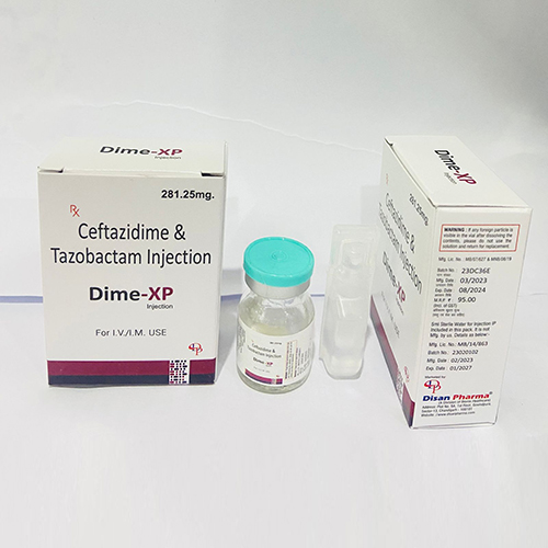 Product Name: Dime Xp, Compositions of Dime Xp are ceftazidime and Tazobactam Injection - Disan Pharma