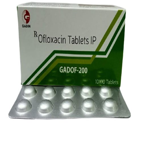 Product Name: GADOF 200, Compositions of GADOF 200 are OFLOXACINE 200 MG - Gadin Pharmaceuticals Pvt. Ltd