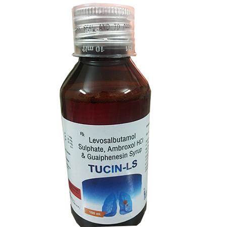 Product Name: Tucin ls, Compositions of Tucin ls are guaiphenesin, ambroxol, Levosalbutamol - IIFA Healthcare