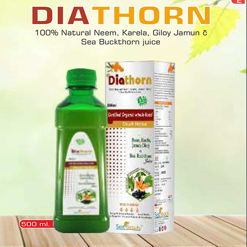 Product Name: Diathorn, Compositions of Diathorn are 100% Natural Neem,Kerala,Giloy Jamun & Sea Buckthorn juice - Pharma Drugs and Chemicals