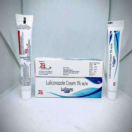 Product Name: Lulizum, Compositions of Luliconazole Cream 1% w/w are Luliconazole Cream 1% w/w - Zumax Biocare