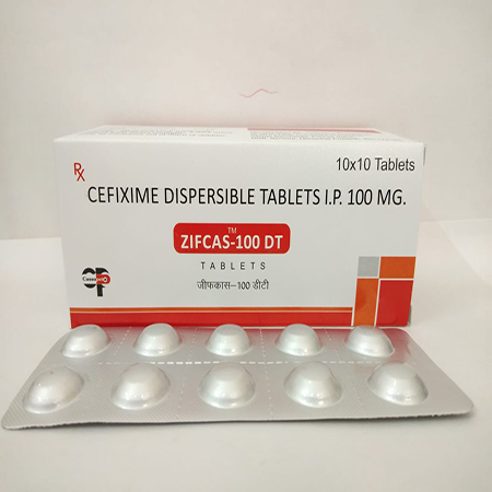 Product Name: Zifcas 100, Compositions of Zifcas 100 are Cefixime Dispersable Tablets IP 100mg - Cassopeia Pharmaceutical Pvt Ltd