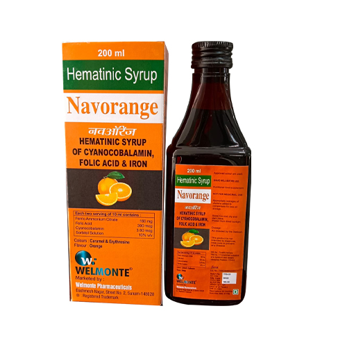 Product Name: Navorange, Compositions of Navorange are Hematinic Syrup - Jonathan Formulations