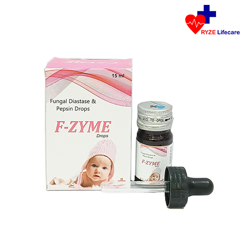 Product Name: F ZYME Drops, Compositions of F ZYME Drops are Fungal Diastase & Pepsin Drops   - Ryze Lifecare
