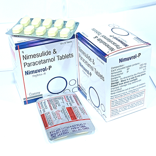 Product Name: Nimuvrol P, Compositions of Nimuvrol P are Nimesulide and Paracetamol Tablets - Euphony Healthcare