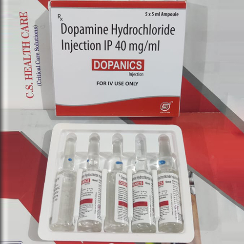 Product Name: DOPANICS, Compositions of DOPANICS are Dopamine Hydrochloride injection IP 40 mg/ml - C.S Healthcare