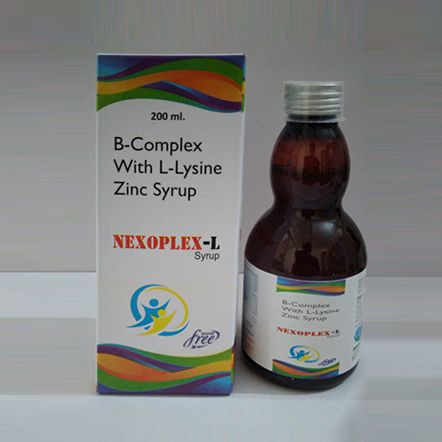 Product Name: Nexoplex L, Compositions of Nexoplex L are B-Complex with L-Lysine Zinc Syrup - Aman Healthcare