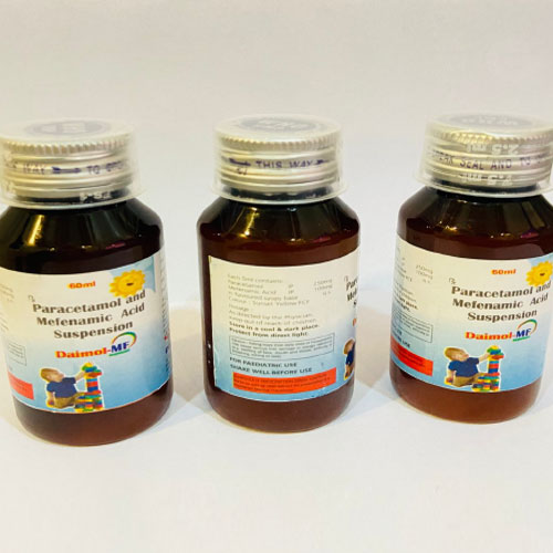 Product Name: Daimol MF, Compositions of Daimol MF are Paracetamol and Mefenamic Acid Suspension - Disan Pharma