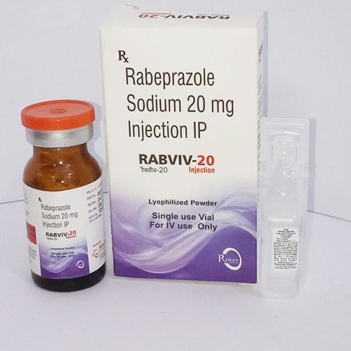 Product Name: RABVIV 20 Injection, Compositions of RABVIV 20 Injection are Rebeprazole 20mg  - JV Healthcare