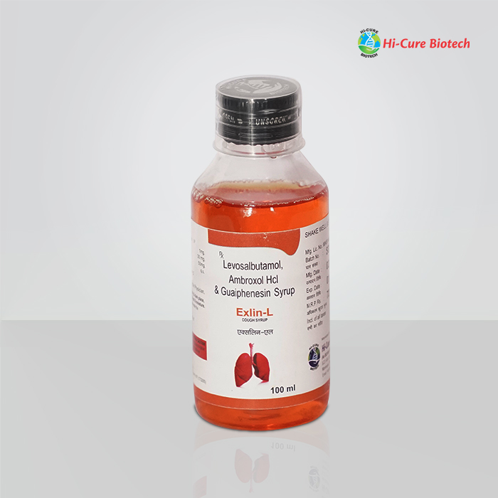 Product Name: EXLIN L, Compositions of EXLIN L are AMBROXOL 30 MG + GUAIPHENESIN 50 MG + LEVOSULBUTAMOL 1 MG - Reomax Care