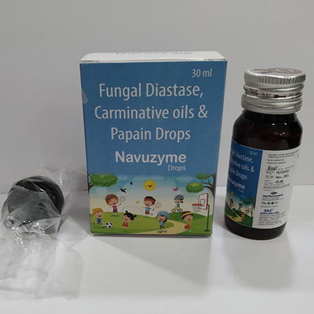 Product Name: Navuzyme, Compositions of Navuzyme are Fungal Diastase Carminative oils & Papain Drops  - Safe Life Care