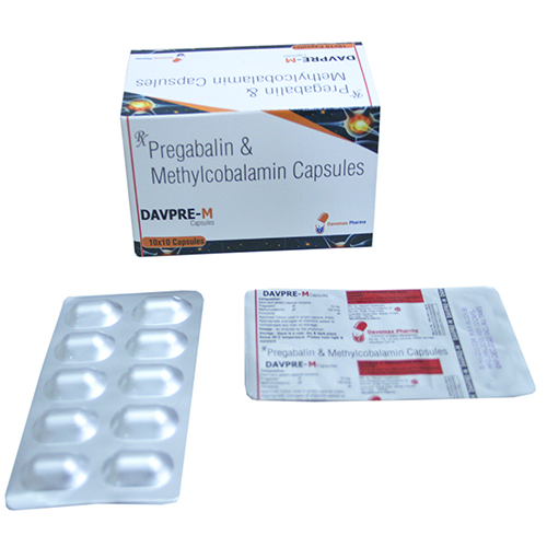 Product Name: Davpre M, Compositions of Davpre M are Pregabalin & Methylcobalamin Capsules - Davemax Pharma