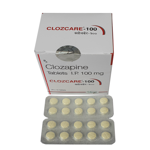 Product Name: Clozcare 100, Compositions of Clozcare 100 are Clozapine Tablets IP 100mg - Lifecare Neuro Products Ltd.
