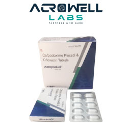 Product Name: Acropod OF, Compositions of Acropod OF are Cefpodoxime Proxetil and Ofloxacin Tablets - Acrowell Labs Private Limited