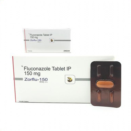 Product Name: ZORFLU 150, Compositions of ZORFLU 150 are Fluconazole Tablets IP 150mg - Amzor Healthcare Pvt. Ltd