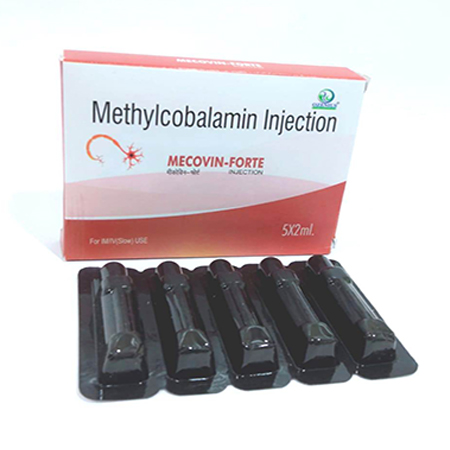 Product Name: MECOVIN FORTE, Compositions of MECOVIN FORTE are Methylcobalamin Injection - Ozenius Pharmaceutials