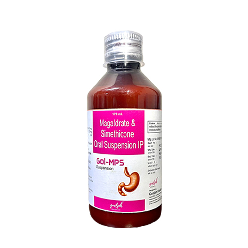 Product Name: Gol MPS, Compositions of Gol MPS are Magaldrate & Simethicone Oral Suspention IP - Guelph Healthcare Pvt Ltd
