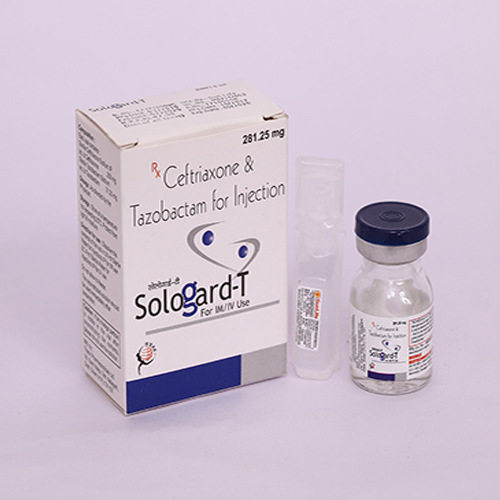 Product Name: SOLOGARD T, Compositions of SOLOGARD T are Ceftriaxone & Tazobactam For Injection - Biomax Biotechnics Pvt. Ltd