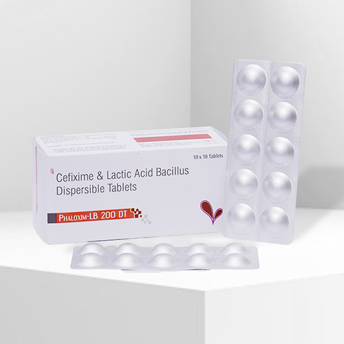 Product Name: Phaloxim LB 200 DT, Compositions of Phaloxim LB 200 DT are Cefixime and Lactic Acid Bacillus Dispersible Tablets - Velox Biologics Private Limited