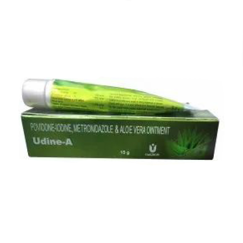 Product Name: Udine A, Compositions of are Povidone Iodine  Metronidazole & Aloe Vera  Ointment - Unigrow Pharmaceuticals