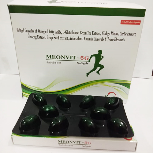 Product Name: MENOVIT 5G Softgel Capsules, Compositions of MENOVIT 5G Softgel Capsules are Softgle Capsules of omega-3 fatty acids  - L-Glutahione  - Green Tea Extract  - Ginkgo Biloba - JV Healthcare