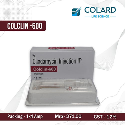 Product Name: COLCLIN  600, Compositions of COLCLIN  600 are Clindamycin Injection IP - Colard Life Science