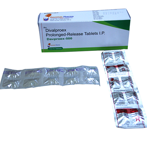 Product Name: Davproex 500 , Compositions of are Divaproex Prolonged Release Tablets IP - Davemax Pharma