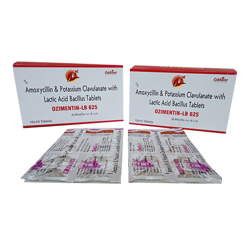 Product Name: Ozimentin LB 625, Compositions of Ozimentin LB 625 are Amoxycillin & Potassium Clavulanate with Lactic Acid Bacillus Tablets - Oddiant Formulations