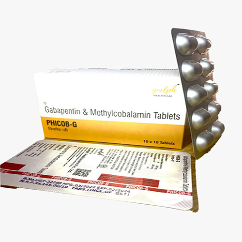 Product Name: Phicob G, Compositions of Phicob G are Gabepentin & Methylcobalamin Tablets - Guelph Healthcare Pvt. Ltd