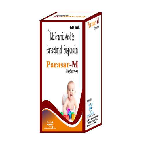 Product Name: Parasar M, Compositions of Parasar M are Mefenamic Acid & Paracetamol Suspension - Sushma Biotech