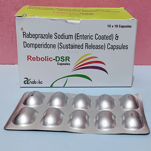 Product Name: Rebolic DSR, Compositions of Rebolic DSR are Rabeprazole Sodium & Domperidone - Anabolic Remedies Pvt Ltd
