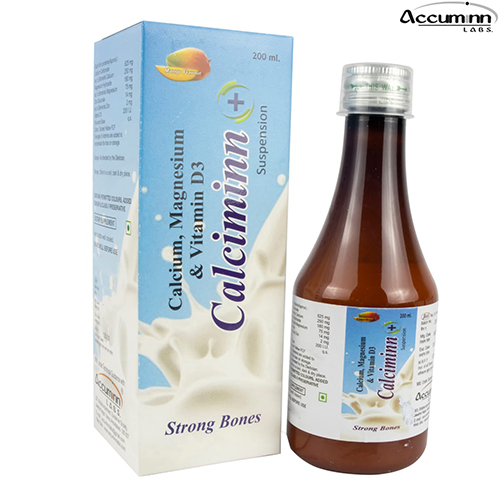 Product Name: Calciminn, Compositions of Calciminn are Calcium Magnesium & Vitamin D3 - Accuminn Labs