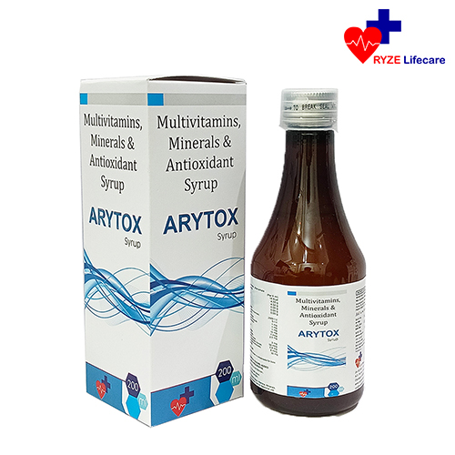 Product Name: ARYTOX SYRUP, Compositions of ARYTOX SYRUP are Multivitamins, Minerals & Antioxidant Syrup - Ryze Lifecare