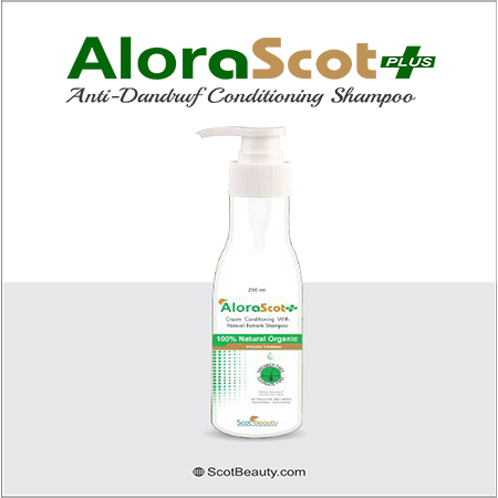 Product Name: Alorascot +, Compositions of Alorascot + are Anti Dandruff Coditioning Shampoo - Scothuman Lifesciences