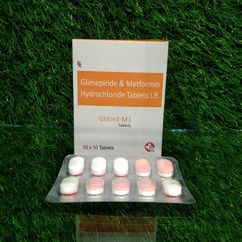 Product Name: Gliford M1, Compositions of Gliford M1 are Glimepiride & Metfortin Hydrochloride Tablets IP - Crossford Healthcare